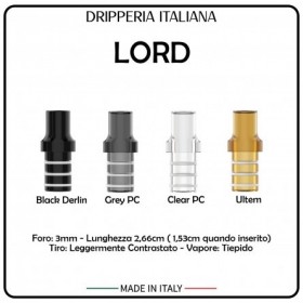 Drip Tip Dripperia Italiana x Kiwi Lord Black Delrin