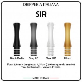 Drip Tip Dripperia Italiana x Kiwi Sir Black Delrin