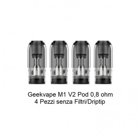 GeekVape Wenax M1 v2 Pod di ricambio 0,8 ohm 4 pezzi