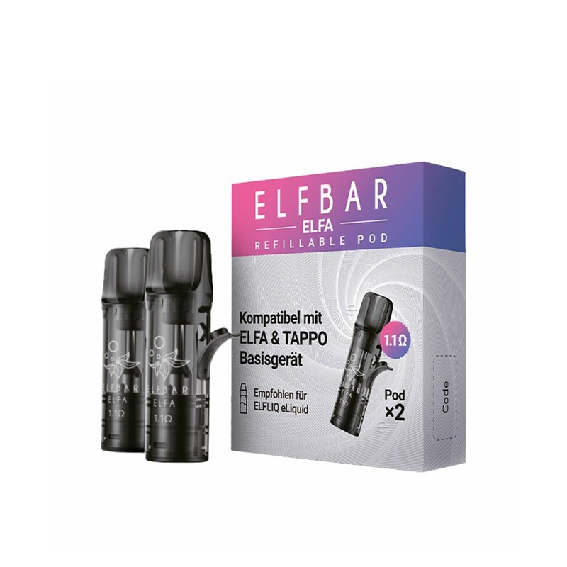 ELFBAR ELFA TURBO Pod di Ricambio 1,1 ohm 2 Pezzi