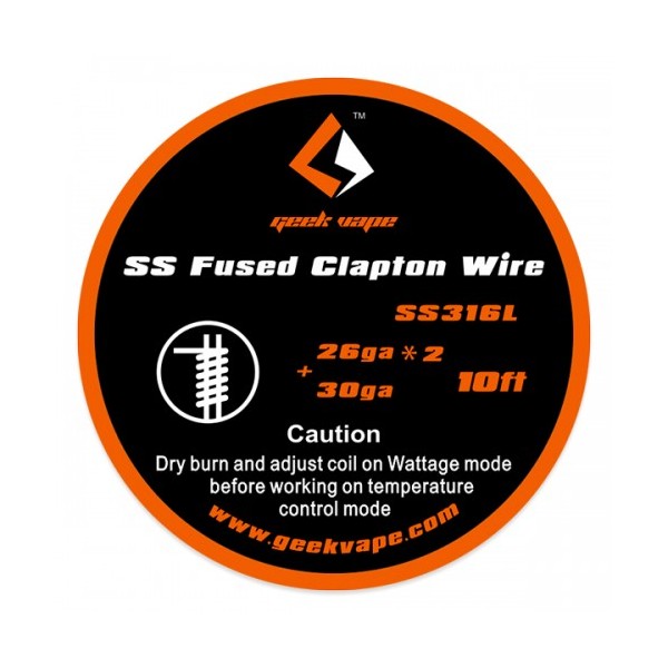 GEEKVAPE - FUSED CLAPTON SS316 (26GA*2 + 30GA) 3MT