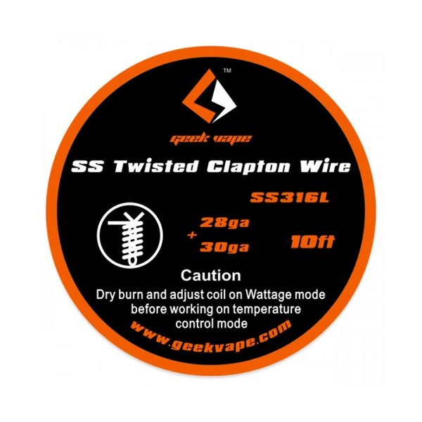 GEEKVAPE - TWISTED CLAPTON SS316 (28GA*2/TWISTED + 30GA) 3MT