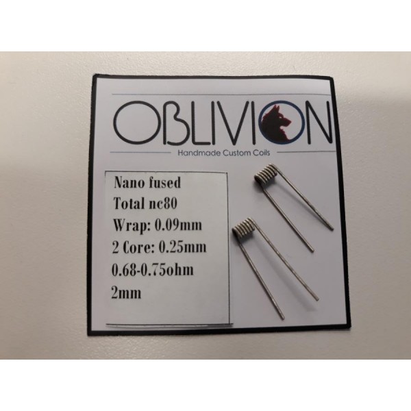 OBLIVION HANDMADE CUSTOM COILS - Nano fused  - 0,68-0,75 ohm