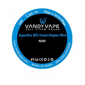 Vandy Vape Superfine MTL Fused Clapton Wire NI80 30gaX2 + 38ga