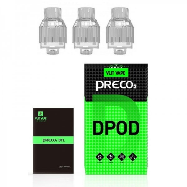 VZone Pod di ricambio Preco 2DPOD DTL Clear (3pcs)