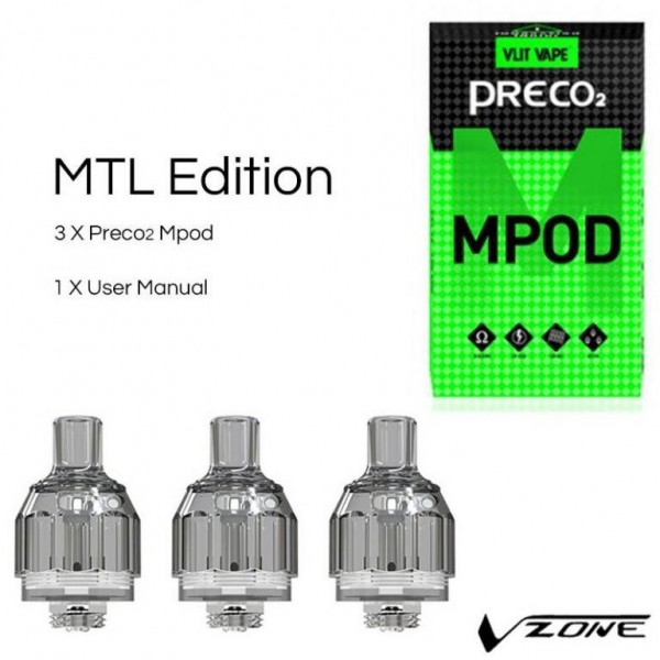 VZone Pod di ricambio Preco 2MPOD MTL Ash (3pcs)